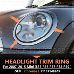 Aastaks 2007-2015 R55 R56 R57 R58 R59 Mini Cooper Clubman Luukp&auml;ra Roadster Esitulede Viimistlusringi Raami Kate 51137149905 51137149906