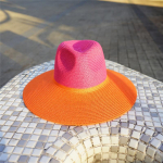 202406-pan-roosipunane Apelsinikoola v&auml;rvi suvine reisimine igap&auml;evane lai nokaga naiste fedora m&uuml;ts naiste vaba aja panama jazz m&uuml;ts head size 57cm