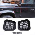 Land Rover Defender 2004-19 jaoks Eesmise mootorikatte ventilatsioonikate Terasest &Otilde;hu sisselaskeava Kopsik &Otilde;hu v&auml;ljalaskeava Lumekate Autotarvikud fender vent black
