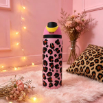 Owalaa must-roosa leopard 32oz/945ml roostevabast terasest isoleeritud veepudel k&otilde;rrega, igap&auml;evaseks spordiks ja &otilde;ues kasutamiseks, t&auml;iuslik kingitus 901-1000ml roosa