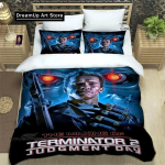 Schwarzenegger Terminator Voodipesukomplektid peen vooditarvete komplekt tekikott vooditekk voodipesukomplekt luksuslik s&uuml;nnip&auml;evakingitus 135x200cm white
