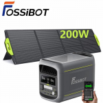 Kaasaskantav elektrijaam FOSSiBOT F1800 1024Wh koos 200W p&auml;ikesepaneeliga, LiFePO4 aku Elektrijaam 1800W(Tipp 2700W), ECO/BMS