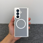 Samsung Galaxy Z Fold 7 Kaan Magnetiline Akr&uuml;&uuml;l Matt L&auml;bipaistev K&otilde;va Kate Varustatud Keskmise Hinge Kaitsekestaga Galaxy Z Fold7 valge