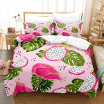 Roosa Armastuse S&uuml;damega Voodipesukomplekt Tekikott Tekikate T&uuml;drukute Tuba Armsad Maiustused Voodikate King Queen Double Twin Suurus Voodipesu US Twin(172x218cm)