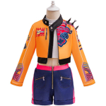 K-POP Rumi Cosplay T&uuml;drukute R&otilde;ivakomplektid Mira 3-osaline T&uuml;drukute &Uuml;likond Halloween Zoey S&uuml;nnip&auml;evapeo Kost&uuml;&uuml;m 4-12 Aastat Laste R&otilde;ivad 150cm orange