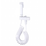 &Uuml;ks Ruudukujuline K&uuml;lgmine Nupp Bidee Komplekt Nurgaventiil Muslimi Shattaf Bidee Pihusti Vannitoa Pihusti Seinale Paigaldatav Bidee Komplekt (White,Brass) valge