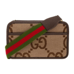 GUCCI Jumbo GG L&otilde;uendist &Otilde;lakott, Crossbody Kott Mini Meeste Beež Pruun Gift Box Set (Basic Set + Original Box)