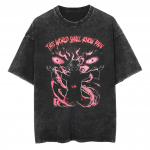 Naruto Pain T-s&auml;rk Rinnegan Silmad Vintage Happepesu Streetwear &Uuml;le suur Retro Anime Graafiline Puuvillased Meeste T-s&auml;rgid &Uuml;laosa R&otilde;ivad M