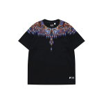 Fila Fusion X Marcelo Burlon County Of Milan Ss22 Vabaaja Retro Jalgpall Spordid Hingav L&uuml;hikeste Varrukatega T-s&auml;rk Unisex Topid S&uuml;gavMust T11U229101FBK S