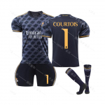 23/24 Uued Real Madridi k&uuml;laliste jalgpallitreeningu s&auml;rgi komplektid (Nr. 1 COURTOIS)