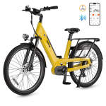 Vitilan L5 500W Kokkupandav Paksude Rehvidega Elektrijalgratas 48V Aku 7 K&auml;iguga Linnamaasturi E-jalgratas 48V 15AH kollane