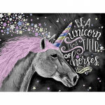 Teemantmaaling Teemanttikandid Tekst S&otilde;napilt kividest mosaiikjoonistused  BE A Unicorn 20X30CM