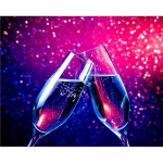 Teemantmaaling Veiniklaasi tikandid Rhinestone'i n&auml;put&ouml;&ouml; pildid kristallidega Kodukaunistus 20X30CM