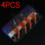 4 TK # 6 Oranži v&auml;rvi krevettide k&auml;rbsep&uuml;&uuml;k Kunstlikud krevetid krevettide peibutis