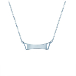 Les Tr&eacute;sors De Lily [B9850] - Collier Argent 'Identit&eacute;' argent&eacute; - 30x5 mm (gravable) h&otilde;be