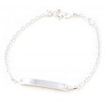 Les Tr&eacute;sors De Lily [E8795] - Gourmette Argent 'Bambino' argent&eacute; - 23x3 mm h&otilde;be