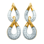 Les Tr&eacute;sors De Lily [L4693] - kullatud k&otilde;rvar&otilde;ngad 'Sissi' valgest kullast - 25x10 mm kuld