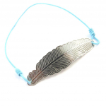 Les Tr&eacute;sors De Lily [M5680] - Bracelet fantaisie 'Navajos' turquoise argent&eacute; t&uuml;rkiissinine