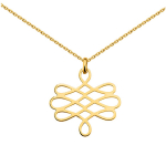 Altesse [N1870] - Collier Plaqu&eacute; Or 'Carmen' dor&eacute; - 26x25 mm kuld