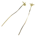 7bis [Q1409] &ndash; kuldsed &bdquo;Cross&rdquo; k&auml;sit&ouml;&ouml;pandlad &ndash; 75x10 mm kuld