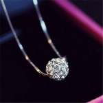 Naiste Fashion Ball Pendant Choker kaelakee ehted valge