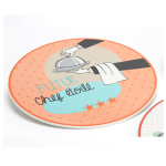 Les Tr&eacute;sors De Lily [Q9614] - Dessous de plat porcelaine 'Messages' (Futur Chef Etoil&eacute;) - 24 cm oranž