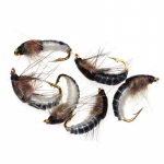6TK #12 Must keha villane usspruun Caddis Nymph Fly Deer Juuksed Mardikas Forell K&auml;rbes K&auml;rbes S&ouml;&ouml;t