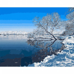 DIY teemanttikandid Talvine maaliline teemantmaal Maastiku ristpistes 20X30CM