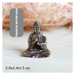 Mini kaasaskantav vintage messingist Buddha kuju tasku istuv Buddha figuuri skulptuur Kodukontori laud De A