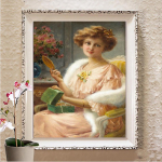 5D teemantmaal T&auml;isruudukujuline ristpistes mosaiik Pilt kividest Decor Teemanttikandid maastik Full Round 20X30CM