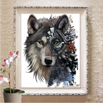 Teemantmaaling Loom Mosaiik Liblikad Tikand Maastiku Seinakleebised Teemantkunst Full Round 20X30CM