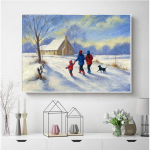 Teemantmaaling, uustulnuk, mosaiikristpistes s&otilde;jaline tikand S&otilde;ja k&auml;sitsi valmistatud kingitus kodukaunistus Full Round 20X30CM