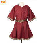 Unisex Halloweeni keskaegne kost&uuml;&uuml;m, renessansi tuunika Viking Knight Pirate Vintage s&otilde;dalase s&auml;rgid ilma v&ouml;&ouml;ta S