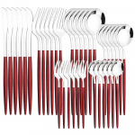 36 tk/komplekt must kuldne s&ouml;&ouml;gin&otilde;ud Kvaliteetsed s&ouml;&ouml;gin&otilde;ud nuga magustoit kahvel kohvilusikas lauan&otilde;ud roostevabast terasest s&ouml;&ouml;giriistade komplekt kodu k&ouml;&ouml;k lauah&otilde;be