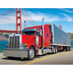 T&auml;ielik 5D DIY teemantmaalimine suur punane veoauto teemanttikandid mosaiigikomplektid ristpistes kodukaunistus K&auml;sitsi valmistatud kingitused Round 20x30cm