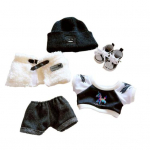 1 komplekt Idol Doll Riided Palus Vest Mantel Mini Riietus Riietus Rekvisiidid Armas m&uuml;ts T-s&auml;rk P&uuml;ksid Jope Neljaosaline komplekt 20 cm nukule 1 Set