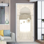 PVC veekindel uksekleebis valge puit isekleepuv tapeet uksed renoveerimine elutuba magamistoa sisekujundus Peel and Stick plakat MT-1502