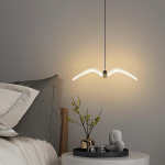 Voodi&auml;&auml;rne v&auml;ike l&uuml;hter Lihtne kaasaegne loominguline seinalamp Magamistoa Seagull l&uuml;hter white light