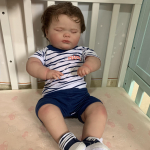 60 CM Reborn Sleeping Boy Baby, 3D nahaga pehme silikoon t&uuml;drukule riidest kehanukk veresoonte veeniga nagu t&otilde;eline Bebe kunst