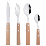 Jankng 304 roostevabast terasest 4/8 tk s&ouml;&ouml;giriistade komplekt, neet disain, puidust s&ouml;&ouml;giriistade komplekt Western Steak nuga lusikas kahvel lauan&otilde;ud k&ouml;&ouml;gin&otilde;ud 4PCS parkkoor