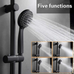 Uued vannitoatarvikud Pihustusv&auml;rvimine Sub Black Grit Five Function Massage Vett s&auml;&auml;stev survestatud ha