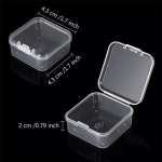 10 tk mini hoiukarp l&auml;bipaistev kandiline plastkarp k&otilde;rvar&otilde;ngad ehete pakend hoiukoht v&auml;ike kandiline karbi ehete korraldaja 4.3X4.3x2cm