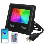 A C85-265V 50W 64LEDs RGBCW LEDs Prožektorivalgustiga v&auml;lislamp IP66 Veekindlus kontrolleriga/ 25W