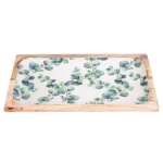 Les Tr&eacute;sors De Lily [A2926] - Puidust kandik 'Eucalyptus' roheline valge beež - 40x19 cm roheline