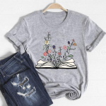 T-s&auml;rk Moodne T-s&auml;rk Riietus Stiil Armas, Lilleline Akvarell vabaaja l&uuml;hikeste varrukatega Naiste Printeriga Naiste Graafiline T-s&auml;rk S