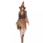 Naiste Wicked Scarecrow kost&uuml;&uuml;m t&auml;iskasvanutele m&otilde;eldud Halloweeni &otilde;lgkleidi komplekt S mitmev&auml;rviline