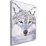 L&otilde;uenditr&uuml;kk Wolf Grey Nature Animals 40x60 hall v&auml;rv