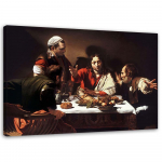 L&otilde;uendiprint REPRODUKTSIOON The Last Supper at Emmaus - Caravaggio 60x40 pruun
