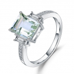 Gb 4 .1 ct looduslik roheline amet&uuml;st abielus&otilde;rmus 925 h&otilde;be 585 14k 10k 18k kuld Prasiolite s&otilde;rmused naistele peened ehted 9