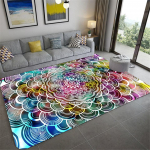 V&auml;rviline t&auml;hetaevas Mandala suur vaip Elutuba Imeilus p&otilde;randamatt T&uuml;drukute vaip lilleline Vannitoa ala Esik Magamistuba Tapis Salong 50cm x 80cm